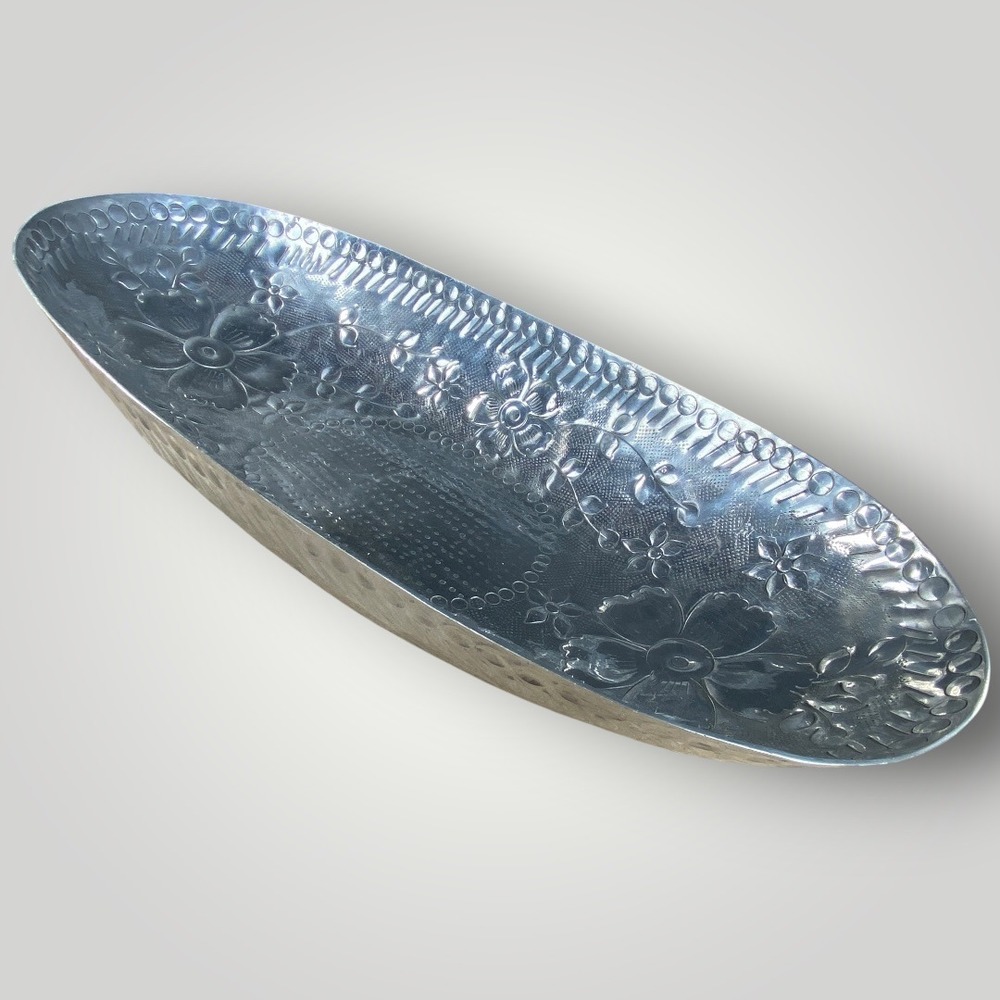 Hammered Aluminum Large Centerpiece Bowl Everlast Brilliantone Style 1950s - Picture 3 of 10